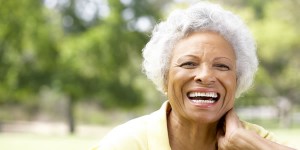 middle aged woman smiling